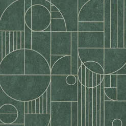 Profhome 386993-GU Papier peint à motifs graphiques légèrement texturé brillant 5,33 m2