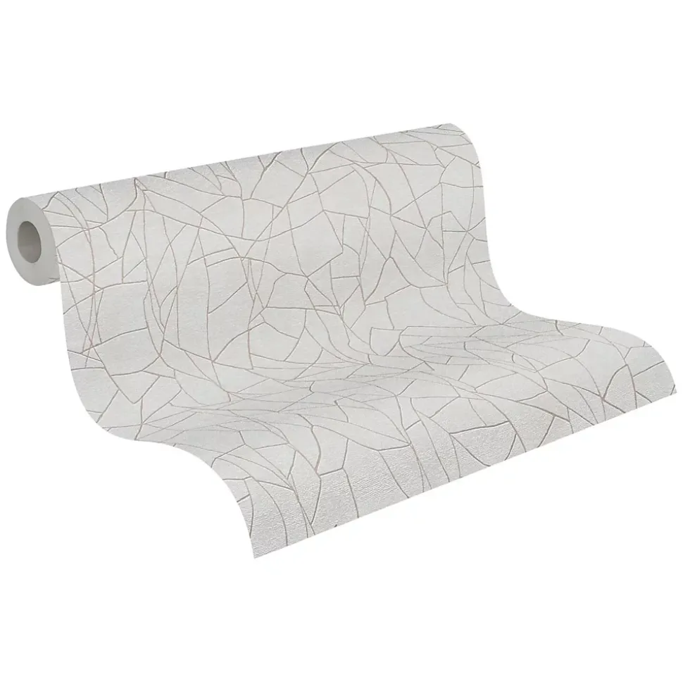 Profhome 399341-GU Papier peint à motifs graphiques légèrement texturé satiné 5,33 m2