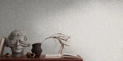 Profhome 399341-GU Papier peint à motifs graphiques légèrement texturé satiné 5,33 m2