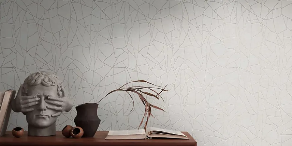 Profhome 399341-GU Papier peint à motifs graphiques légèrement texturé satiné 5,33 m2