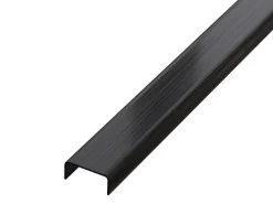 Profilé décoratif C en acier inoxydable pour carrelage Noir satiné - 40 mm x 2700 mm x 0,65 ep.