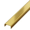 Profilé décoratif C en acier inoxydable pour carrelage Or satiné - 40 mm x 2440 mm x 0,65 ep.