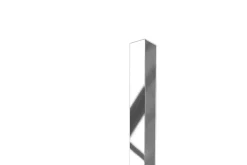 Profilé décoratif Li Angle intérieur Ilcom en acier inoxydable 30 mm x 30 mm x 2700 mm - argent poli