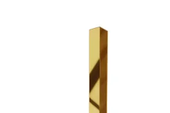 Profilé décoratif Li Angle intérieur Ilcom en acier inoxydable 30 mm x 30 mm x 2700 mm - or poli