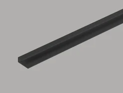 Profilé de finition alu noir pour dalles PVC Dumawall L. 260 x l.7 x H. 2 cm Ép 5 mm
