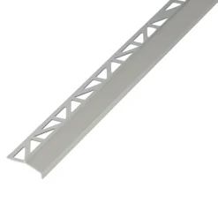 Profilé goutte d'eau extérieur Diall biseauté aluminium brut argent lisse 35mmx250cm