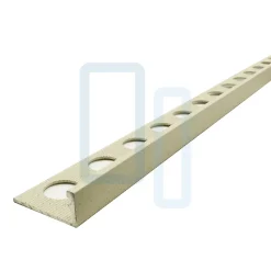 Profilé MAT BEIGE CLAIR INT/EXT décoratif pour Carrelage Mural. Aluminium Laqué L.2,60m x 9,5mm. Luxury Beige