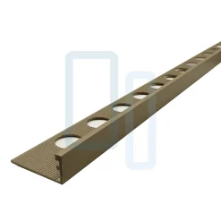 Profilé MAT BEIGE FONCÉ INT/EXT décoratif pour Carrelage Mural. Aluminium Laqué L.2,60m x 9,5mm. Luxury Café