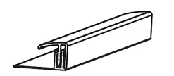 Profile de finition d'extrémité gris - 2,6m
