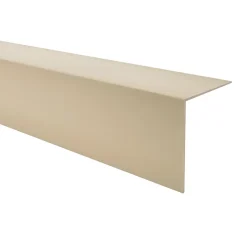 QUEST Cornière PVC 50x50 mm de protection et de décoration, baguette d'angle de finition, profilé L, KT, rigide, beige, 150 cm