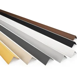 QUEST Cornière PVC 50x50 mm de protection et de décoration, baguette d'angle de finition, profilé L, KT, rigide, beige, 150 cm