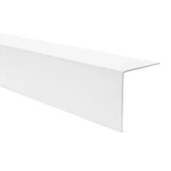 QUEST Cornière PVC 50x20 mm de protection et de décoration, baguette d'angle de finition, profilé L, KT, rigide, blanc, 100 cm