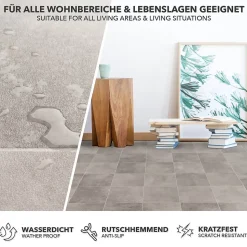 Revêtement de sol sur mesure Atlantic Zala 997M Largueur 100 x 200 cm - Floordirekt