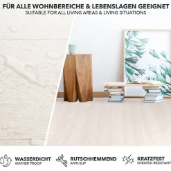 Revêtement de sol sur mesure Atlantic Pure Oak 009S 200 x 500 cm - Floordirekt