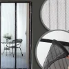 Rideau Moustiquaire aimanté - L130 x H215cm - Noir