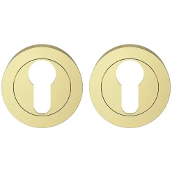 Rosace de fonction rond à visser GoodHome Duod effet laiton or Ø50mm