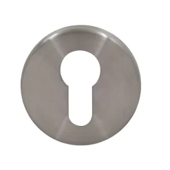 Rosace de fonction rond à visser Duod acier effet nickel satin gris Ø52mm