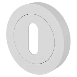 Rosace de fonction rond à visser à serrure GoodHome Duod mat blanc Ø50mm