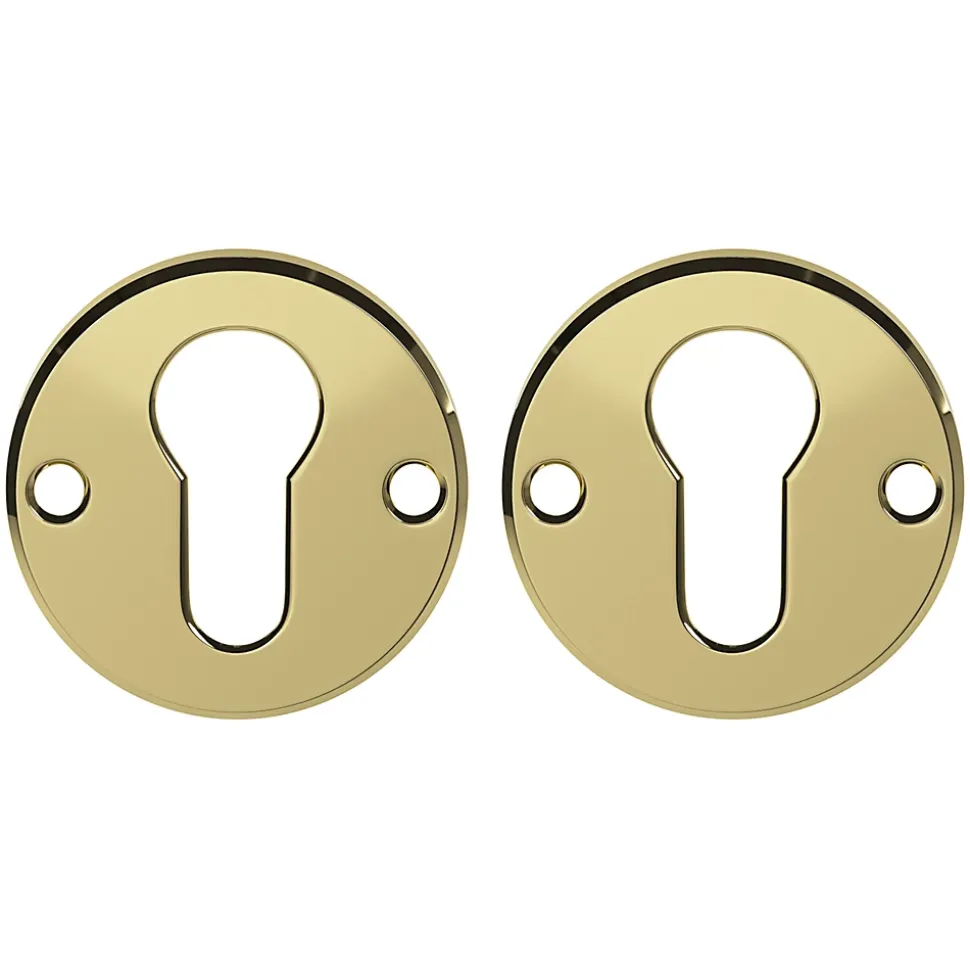 Rosace de fonction rond à visser GoodHome brillant or Ø48mm