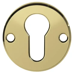 Rosace de fonction rond à visser GoodHome brillant or Ø48mm