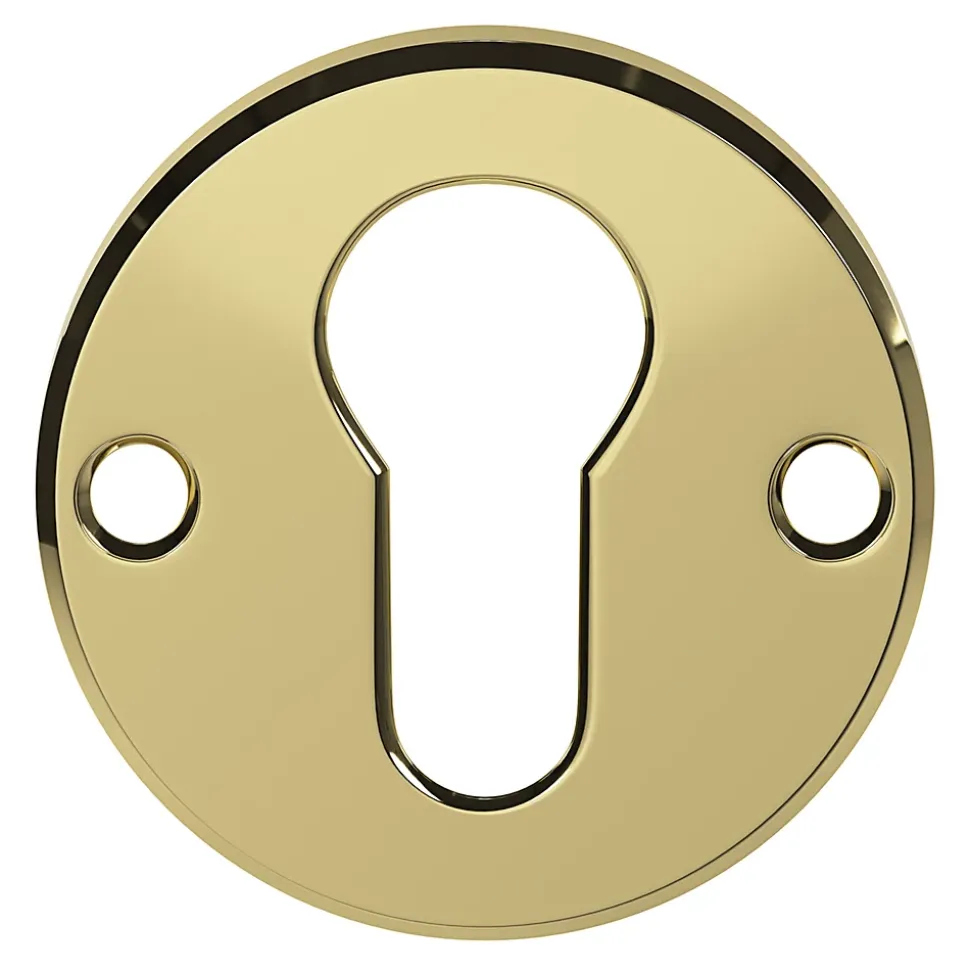 Rosace de fonction rond à visser GoodHome brillant or Ø48mm