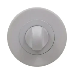 Rosace de fonction rond à visser à condamnation Duod acier mat blanc Ø52mm