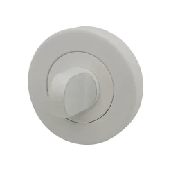 Rosace de fonction rond à visser à condamnation Duod acier mat blanc Ø52mm
