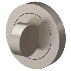 Rosace de fonction rond à visser à condamnation GoodHome Duod minimal effet nickel satin gris Ø50mm