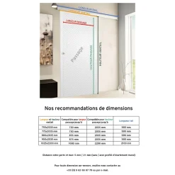 Schulte porte coulissante complète bois -102x220cm - bois blanc - poignée cuvette ronde + double softclose
