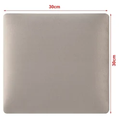 Set de 4 coussins muraux Carpino en velours 30 x 30 cm gris clair neu.haus