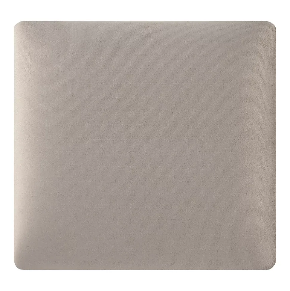 Set de 4 coussins muraux Carpino en velours 30 x 30 cm gris clair neu.haus