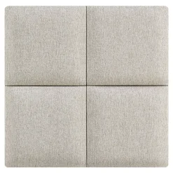 Set de 4 coussins muraux Carpino en tissu 30 x 30 cm gris neu.haus