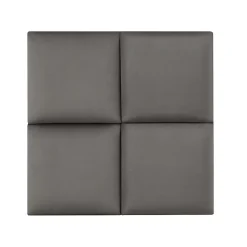 Set de 4 coussins muraux Carpino en velours 30 x 30 cm gris foncé neu.haus