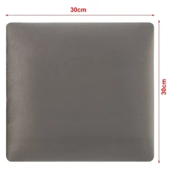 Set de 4 coussins muraux Carpino en velours 30 x 30 cm gris foncé neu.haus