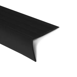 Seuil d'escalier Toronto PVC Montage avec ou sans perçage 40 x 25 mm Noir Longueur: 120 cm