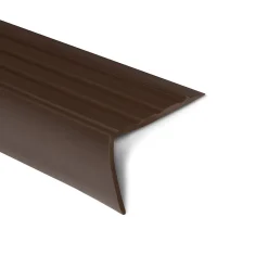 Seuil d'escalier Toronto PVC Montage avec ou sans perçage 40 x 25 mm Marron Longueur: 120 cm
