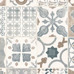 Sol Lino - Carreaux de ciment - Naturel - Rouleau de 2m x 2m