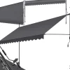 Store à pince sans perçage avec Manivelle Réglable en hauteur 211 - 304 cm noir/gris