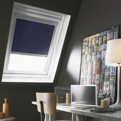 Store fenêtre de toit occultant compatible VELUX 94x97cm S06 Bleu - MADECO