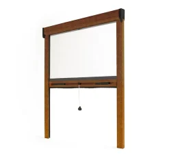 Store Moustiquaire Recoupable LUXE - L150 x H160cm - Chêne Dôré