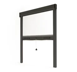 Store Moustiquaire Recoupable LUXE - L125 x H160cm - Gris RAL 7016