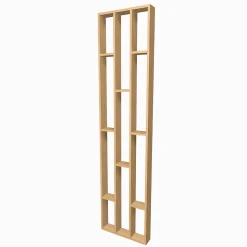 Tasseau Claustra étagères MDF revêtu papier imprimé chêne L.60 x H.250 cm
