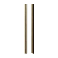 Tasseau décoratif lambris lamelles Linea Slim MDF noir et chêne 15 x 265 cm, ép. 30mm