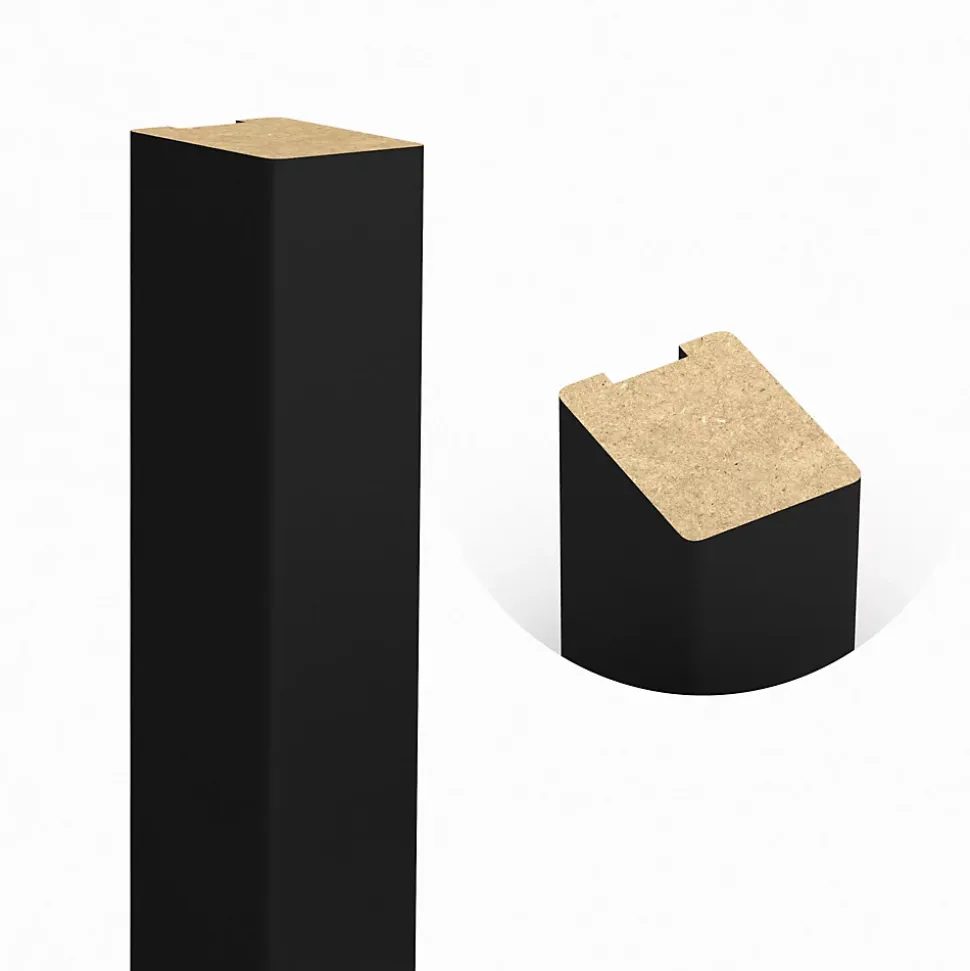 Tasseau décoratif placage noir 3 x 280 cm vendu par 4 pièces