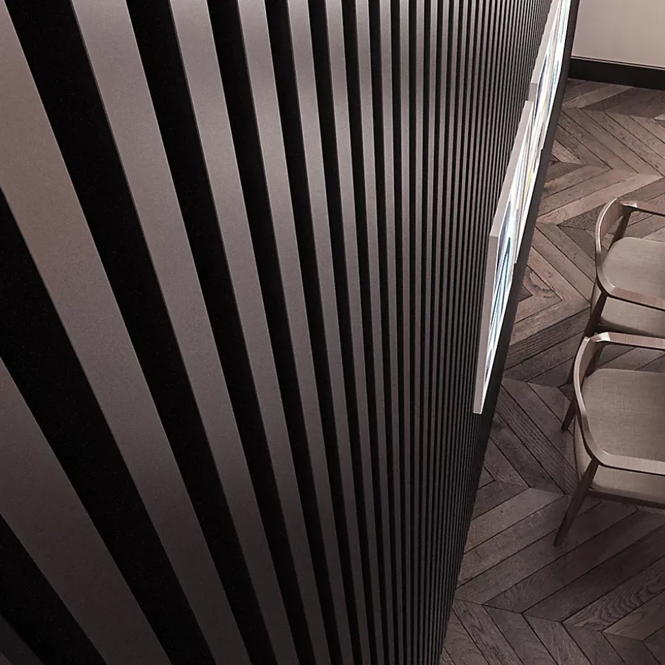 Tasseau décoratif placage noir 3 x 280 cm vendu par 4 pièces