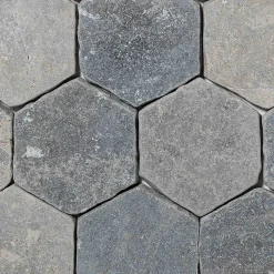 Tomette hexagonale Pierre d'Egypte Grise 14x14x2 cm - Intérieur et Extérieur (lot de 1 m²) - RO'MA NATURE