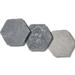 Tomette hexagonale Pierre d'Egypte Grise 14x14x2 cm - Intérieur et Extérieur (lot de 1 m²) - RO'MA NATURE
