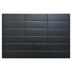 Velvet Black Lisse Série Revêtement grès cérame premium 5x15 cm.