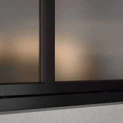 Verrière 2 Carreaux - Déjà Montée - Noir Mat - Verre Dépoli