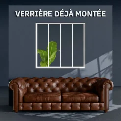 Verrière 4 Carreaux - Déjà Montée - Blanc